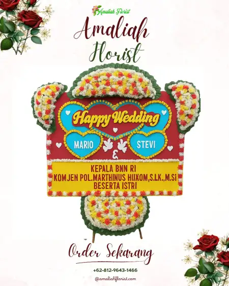 Papan Bunga Pernikahan Pengembur